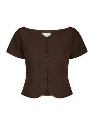 Neo Noir - Tango Structure Top - Dark Brown