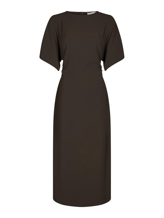 Neo Noir - Miloine Drape Dress - Dark Brown