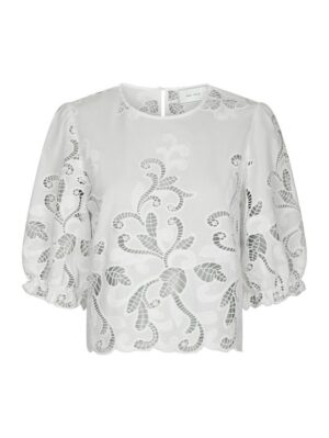 Neo Noir - Fia Embroidery Blouse - White
