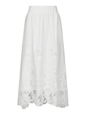 Neo Noir - Yara Long Emb Skirt - White