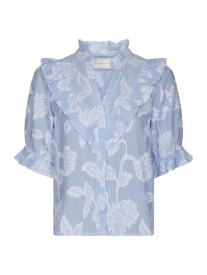 Neo Noir - Manet Jacquard Blouse - Light Blue