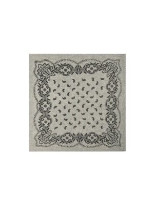 Neo Noir -Adelina Paisley Knit Scarf - Grey Melange