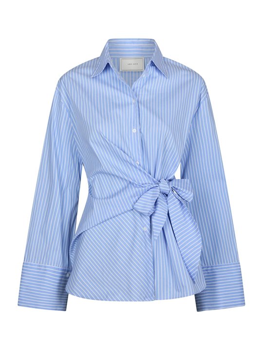 Neo Noir - Helisa Stripe Shirt - Light Blue