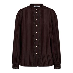Co' Couture - Kesi Lace Shirt -  Dark Brown