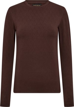 Hype The Detail - Tee L/S H-Logo - Mørkebrun
