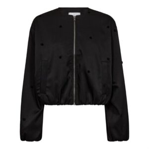 Co' Couture - Clover Dot Balloon Jacket - Black