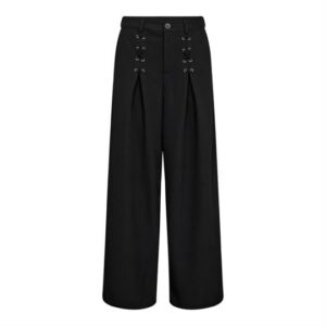 Co' Couture - Luna Eyelet Wide Pant - Black