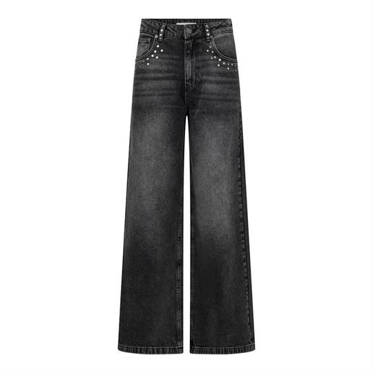 Co' Couture - Vicky Stud Wide Jeans - Black