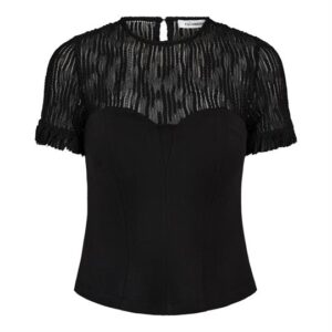 Co' Couture - Colton Lace Mix Top - Black