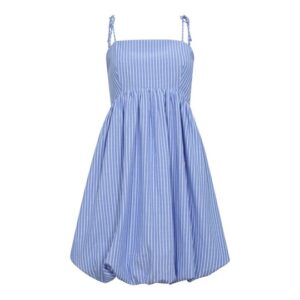 Co' Couture - Tea Stripe Balloon Dress - Blue