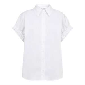 Co' Couture - Poppy Elastic Cuff SS Shirt - White