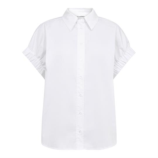 Co' Couture - Poppy Elastic Cuff SS Shirt - White