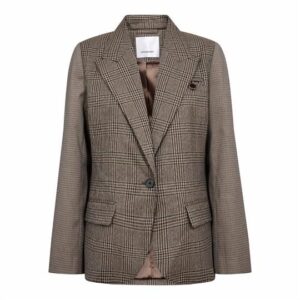 Co' Couture - Veya Check Fitted Blazer - Brown