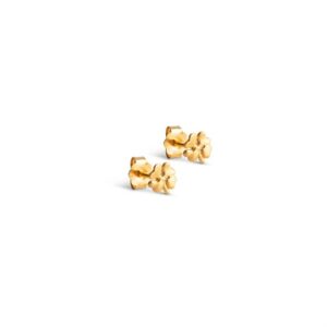 Enamel - Organic Clover Mini Studs - Guld