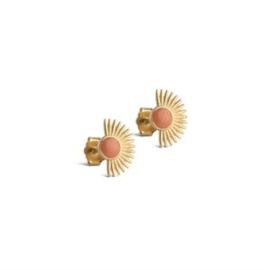 Enamel - Soleil Studs - Light Coral