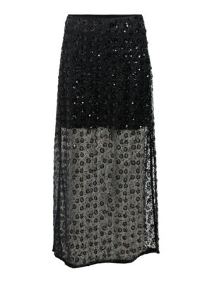 Object - Maisy Hw Long Skirt - Black