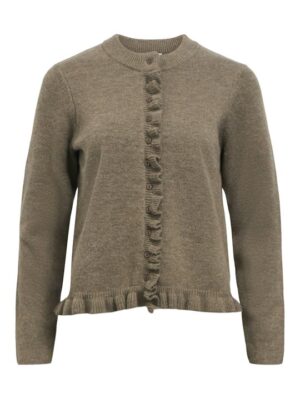 Object - Elva Ls Knit Cardigan - Morel Melange