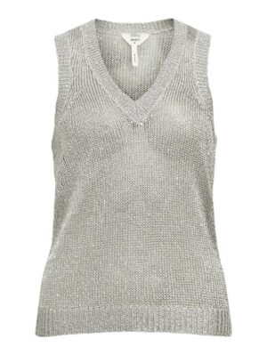 Object - Glam Knit SL Top - Silver