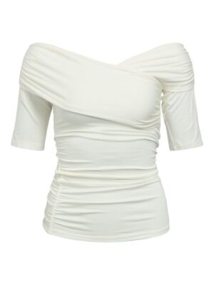Object - Levih 2/4 Cross Over Top - Cloud Dancer