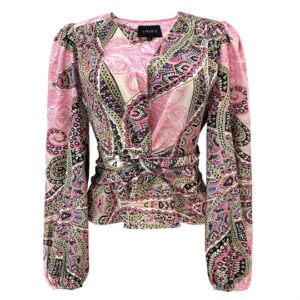 Liberté - Tiki Ls Twist Blouse - Pink Scarf