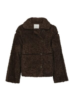 Neo Noir - Castor Faux Fur Jacket - Dark Brown