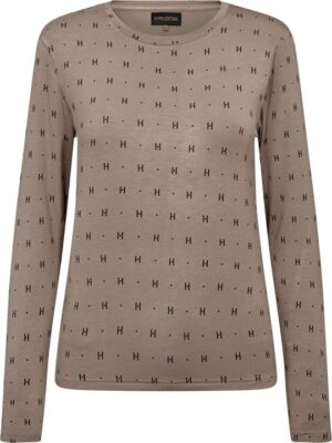 Hype The Detail - Tee Ls Cashmere Blend - Light Brown