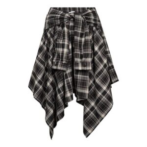 Co' Couture - Dagny Check Tie Skirt - Black