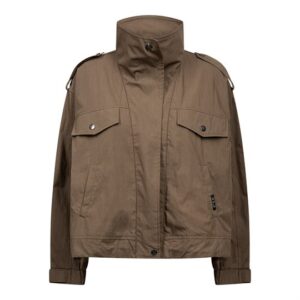 FORUDBESTILLING (START SEP) Co' Couture - Alina Double Funnel Neck Jacket - Brown
