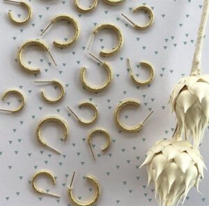 Friihof+Siig - Macy Brushed Creol Small  - Guld