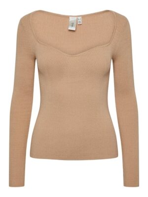 Y.A.S - Nomi Ls Knit Top - Nomad