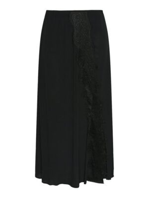 Y.A.S - Thena Hw Ankle Skirt - Sort