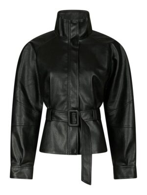 Neo Noir - Jacklyn Faux Leather Jacket - Black