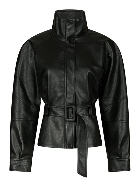 Neo Noir - Jacklyn Faux Leather Jacket - Black