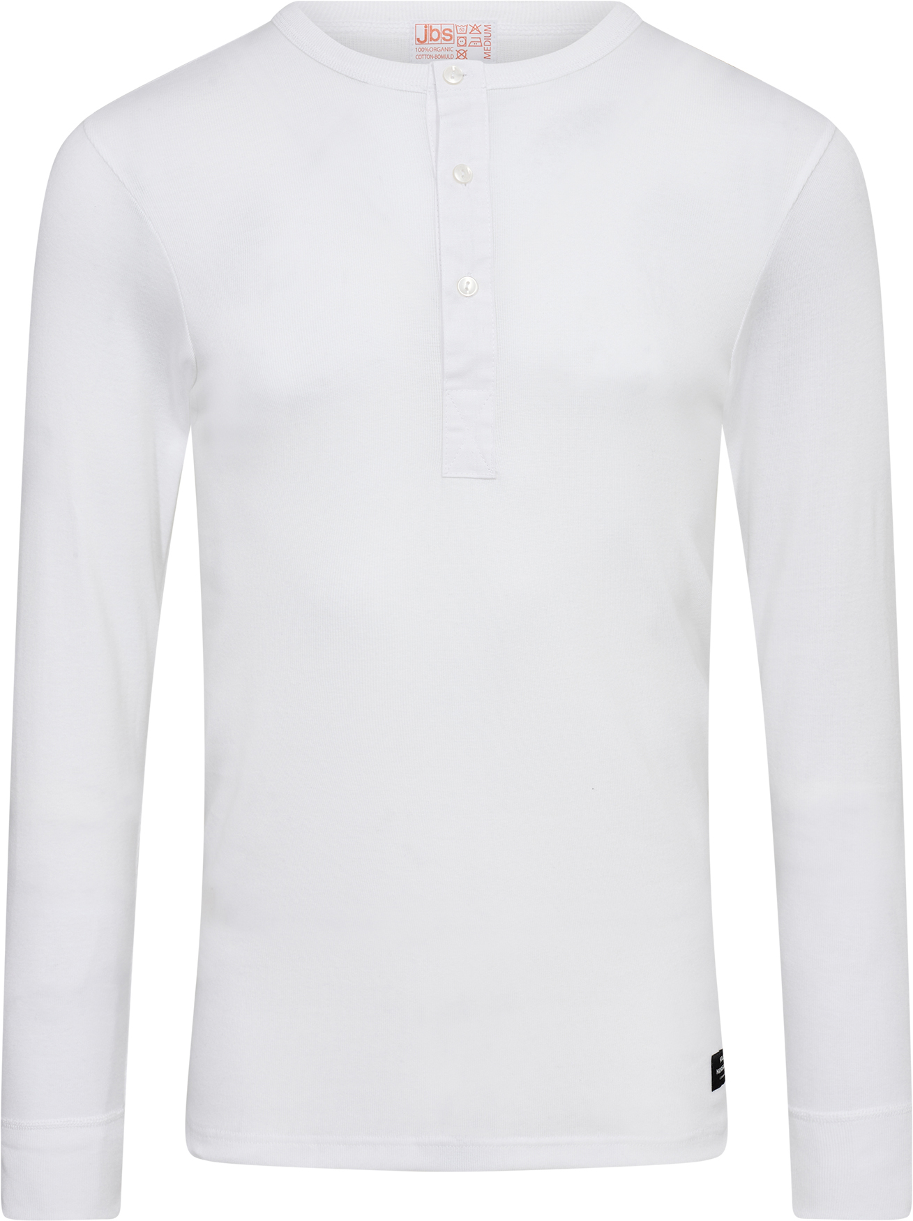 Mads Nørgaard X JBS - Grandad Undertrøje M/ Lange Ærmer - Hvid - 2XL