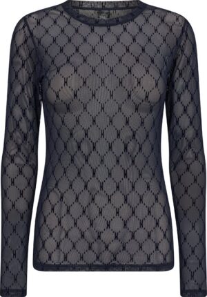 Hype The Detail - Mesh Logo Blouse - Navy