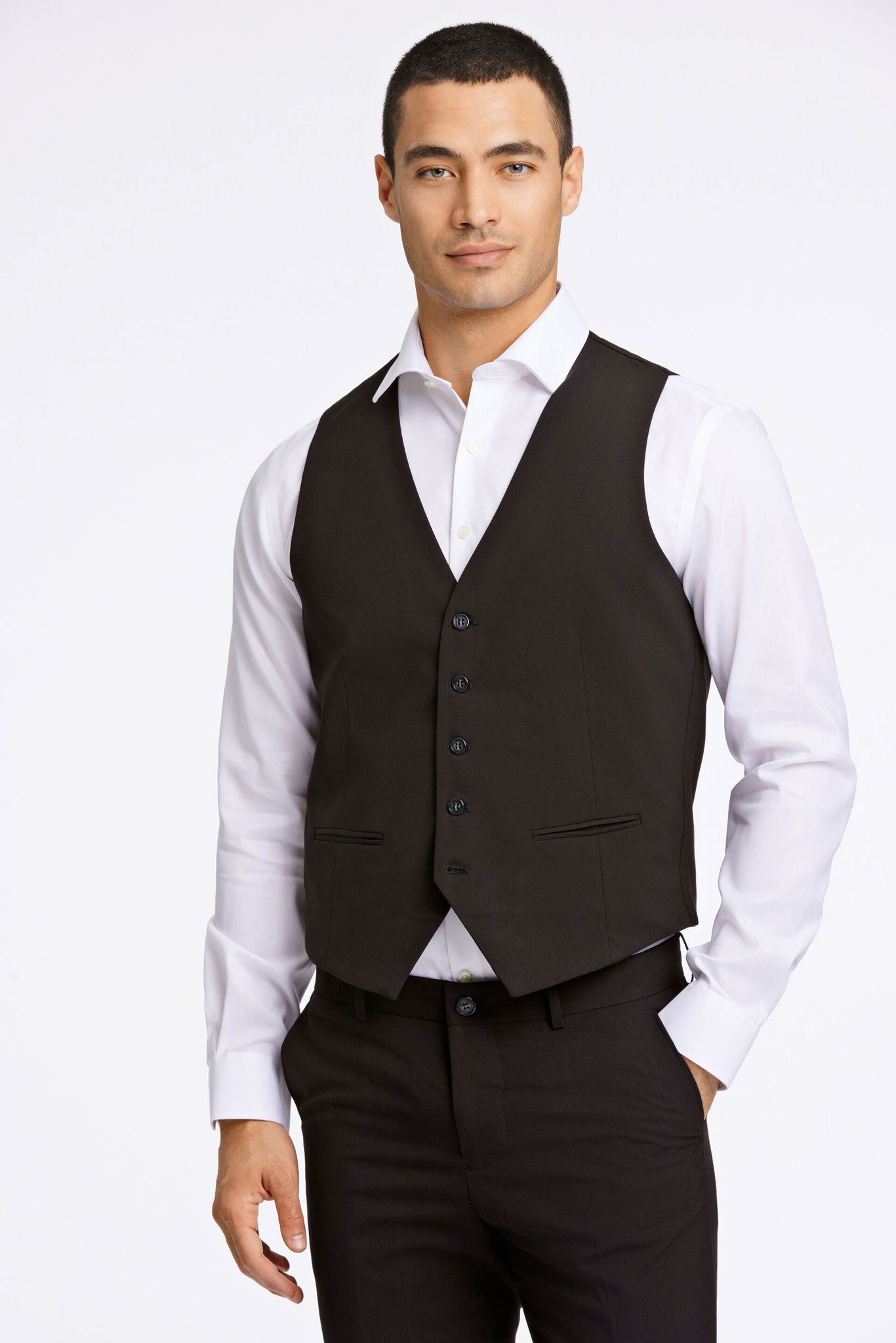 Lindbergh - Slim Fit Vest - Black - 48 Normal