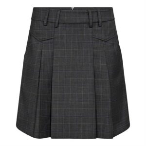 Co' Couture - Elora Pocket Pleat Mini Skirt - Dark Grey