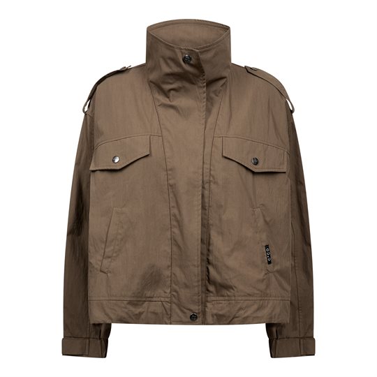 Co' Couture - Alina Double Funnel Neck Jacket - Brown