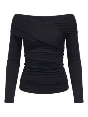 Object - Levih Ls Cross Over Top - Black (OBS EKSTRA LEVERING)