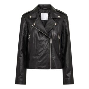 Co' Couture - Phoebe Leather Biker Jacket - Black