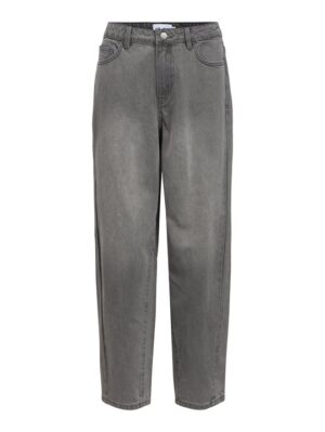 Object - Miu Zoe Mw Barrel Ankle Jeans - Medium Grey Denim