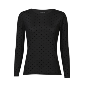 Liberté - Mesh Ls Tshirt Dot - Black Medium Dot