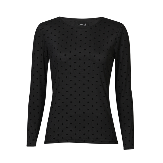 Liberté - Mesh Ls Tshirt Dot - Black Medium Dot