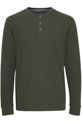 Blend - Langærmet Grandad T-shirt - Olive - M