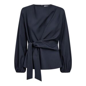 Co' Couture - Luna Tie Blouse - Navy
