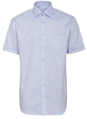 Bosweel - Kort Ærmet Skjorte Classic Fit - Lys Blå