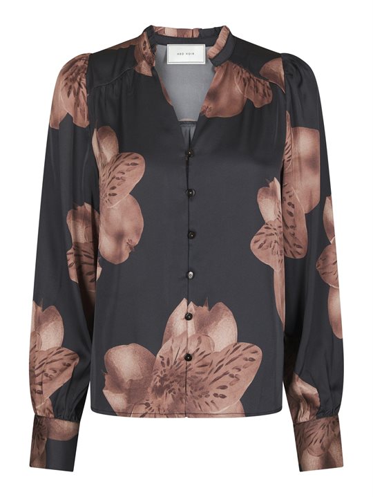 Neo Noir - Massima Misty Orchid Blouse - Midnight Blue