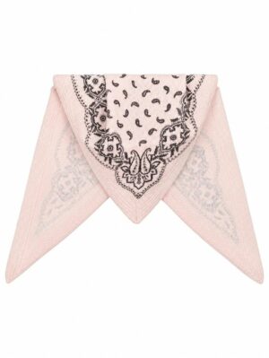 Neo Noir - Ariya Paisley Knit Scarf - Powder