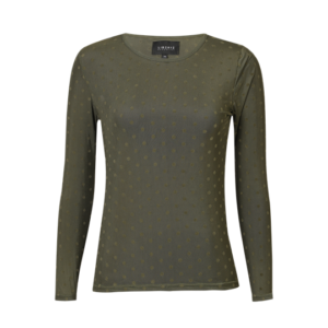 Liberté - Mesh Ls Tshirt Dot - Army Medium Dot