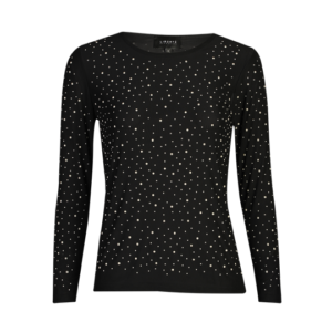 Liberté - Mesh Ls Sparkle Tshirt - Black Pearl